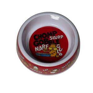 Garfield Cat Bowl • Red Cartoon Pet Food Water Dish • 2025